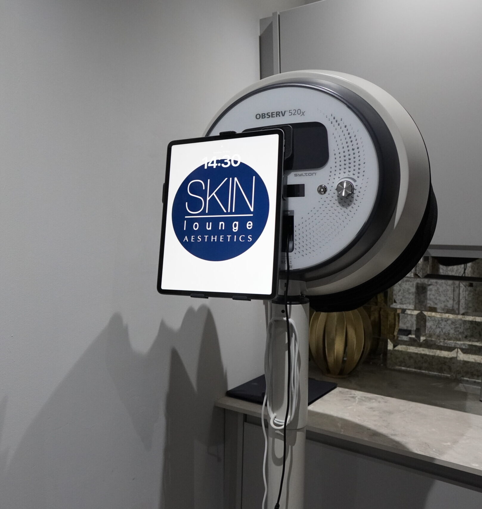 OBSERV 520 Skin Scanner used in a skin consultation